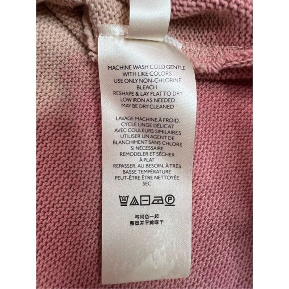 We The Free sweater women’s size Small pink tan stripe cotton blend long sleeve - Picture 8 of 8